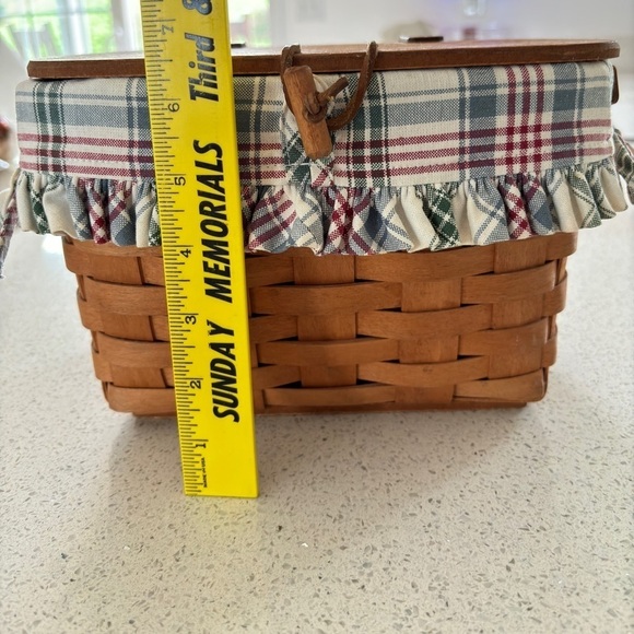 Longaberger Small Purse Basket w/ Liner 1992 Handmade Woven in USA Collectable - Picture 16 of 16